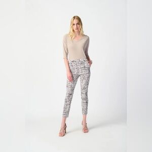 🆕SlimSation Women's Black and White Patterned Slimming Pants, Size 2